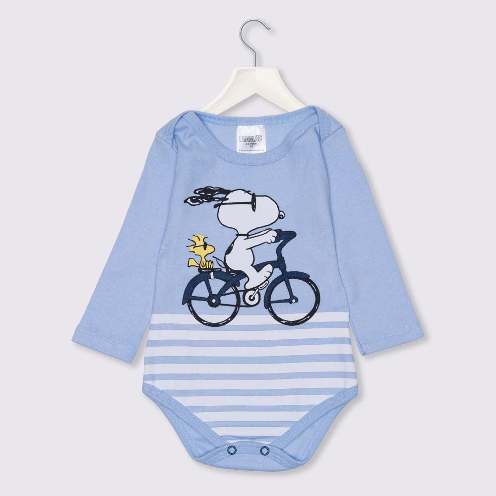 Body de Bebê Snoopy Bicicleta Peanuts