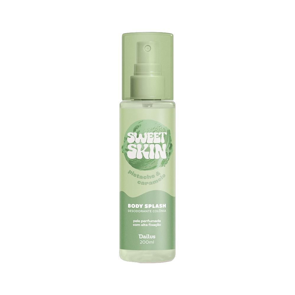 Body Spray Dailus Sweet Skin 200Ml - Pistache e Caramelo