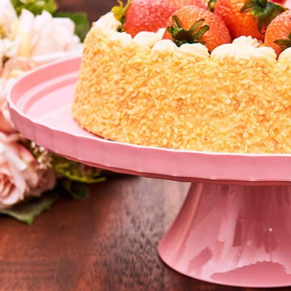 Boleira Com Pé E Tampa De Plástico Break Ou 30 Cm - Quartz