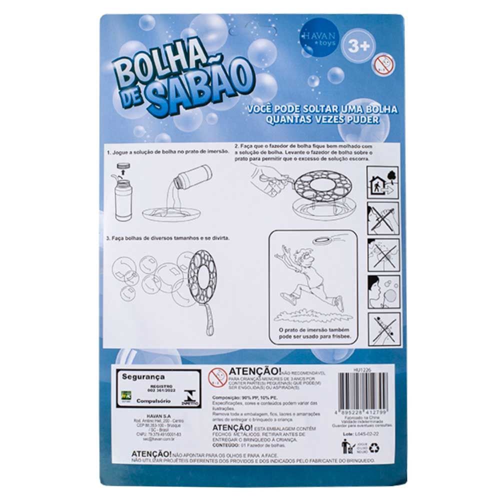 Bolha De Sabão Arco De Raquete Havan Toys - HU1226