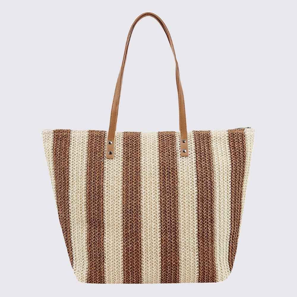 Bolsa de Praia Totebag Listrada Alice Palucci - MARROM U