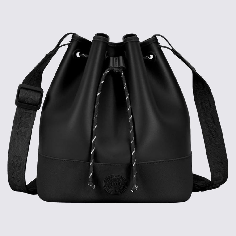 Bolsa Saco com Alça Transversal Moleca - Preto