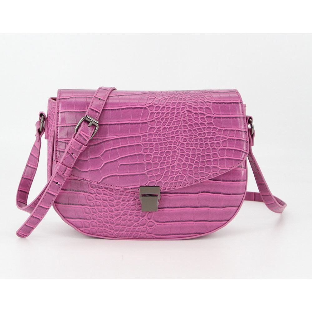 Bolsa Semi Oval Tiracolo Patricia Foster - FUCSIA