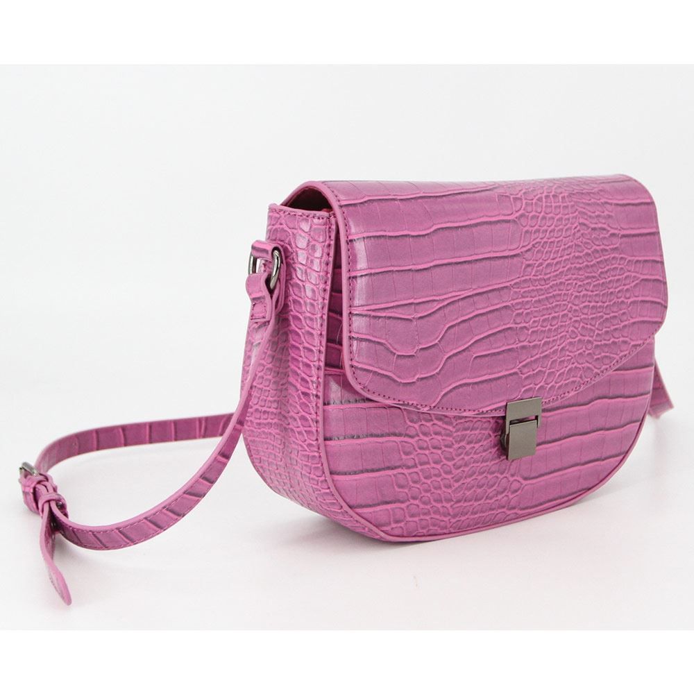 Bolsa Semi Oval Tiracolo Patricia Foster - FUCSIA