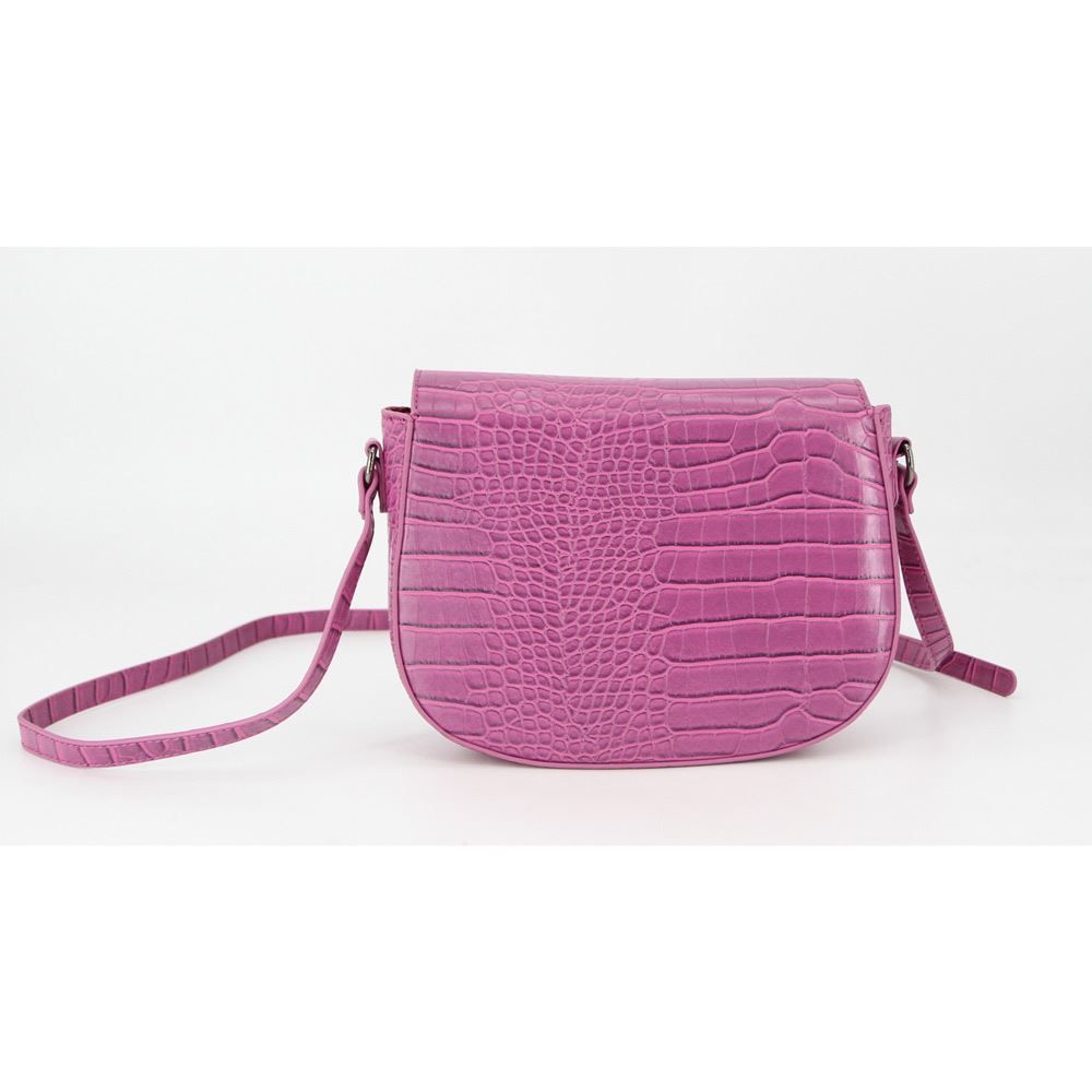 Bolsa Semi Oval Tiracolo Patricia Foster - FUCSIA