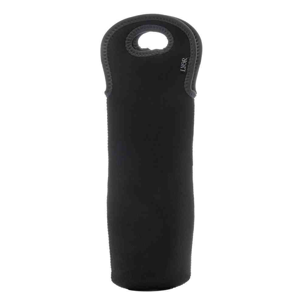 Bolsa Térmica Para 01 Garrafa Vinho Lyor 37,5Cm - Neoprene Preto