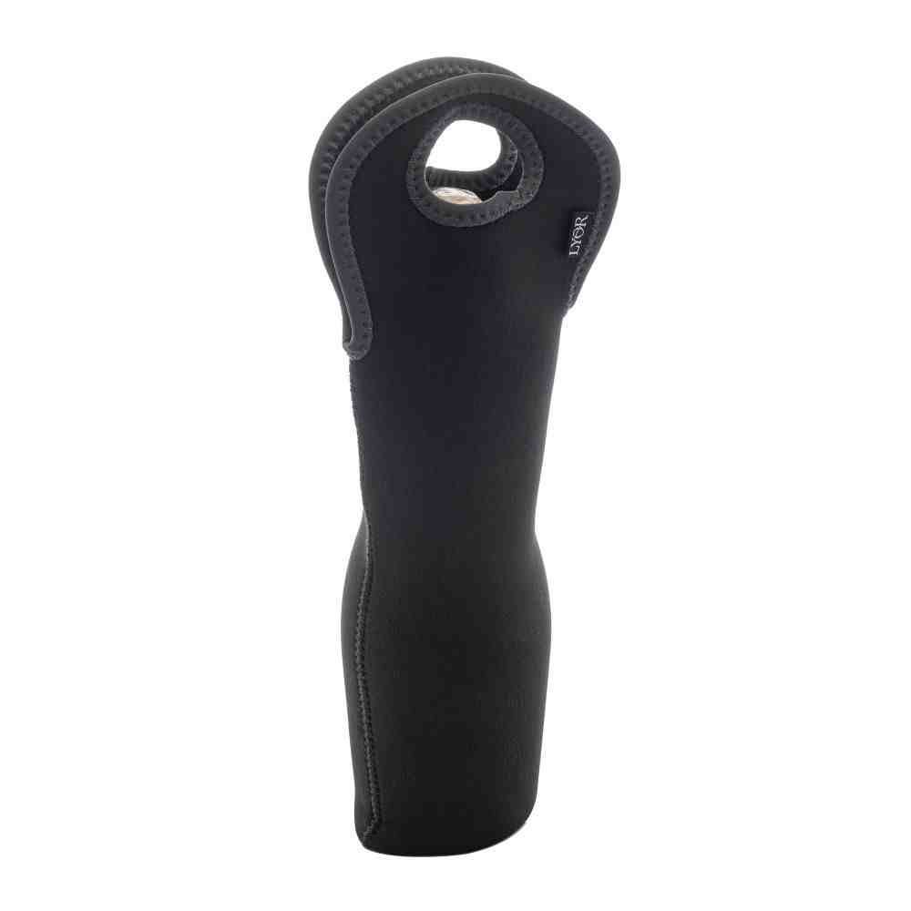 Bolsa Térmica Para 01 Garrafa Vinho Lyor 37,5Cm - Neoprene Preto