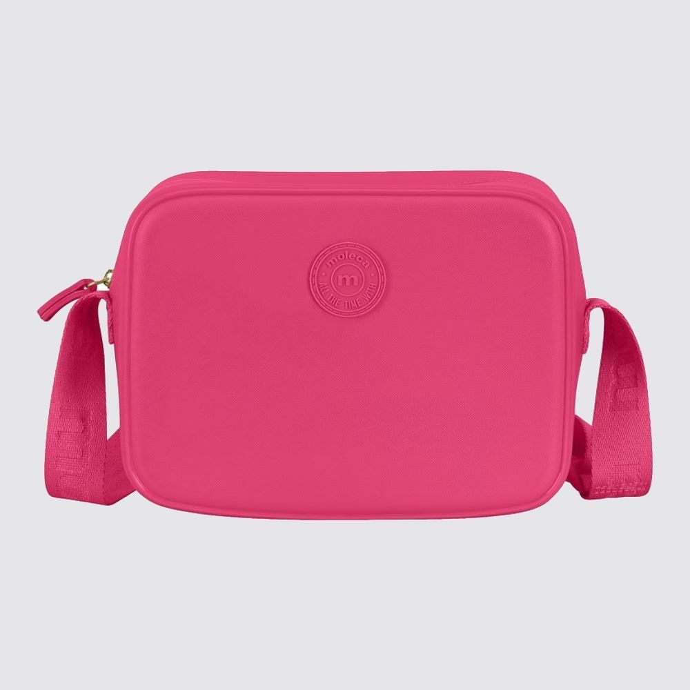 Bolsa Tiracolo Transversal Quadrada Moleca - Rosa