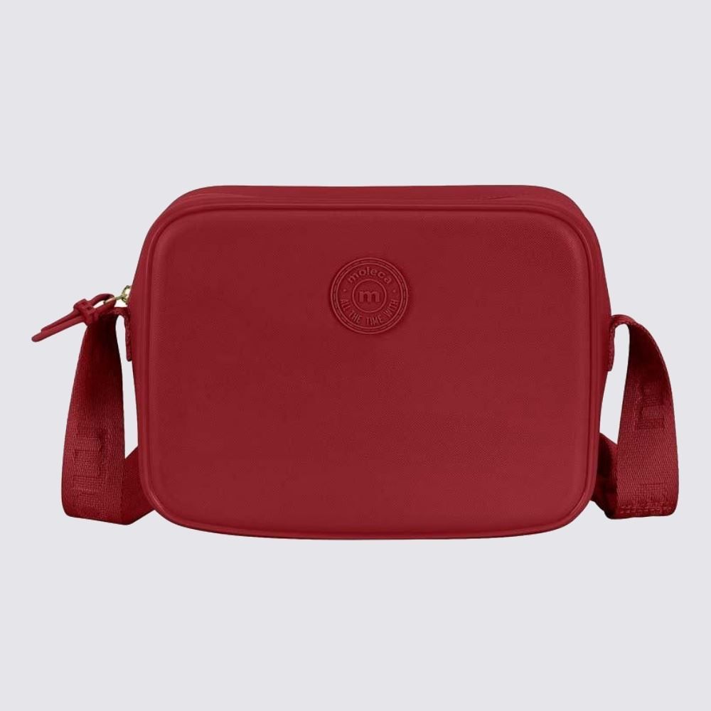 Bolsa Tiracolo Transversal Quadrada Moleca - Cereja