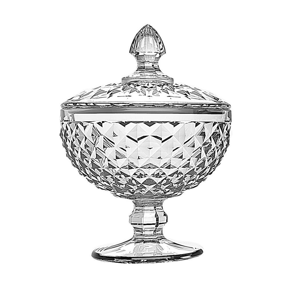 Bomboniere Clássica Com Pé L'hermitage - Vidro