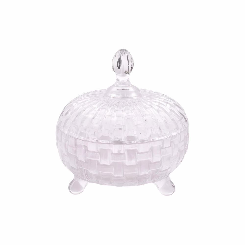 Bomboniere com Pé Elegance Havan Casa 16,5Cm - Vidro