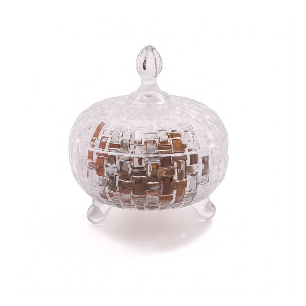 Bomboniere com Pé Elegance Havan Casa 16,5Cm - Vidro