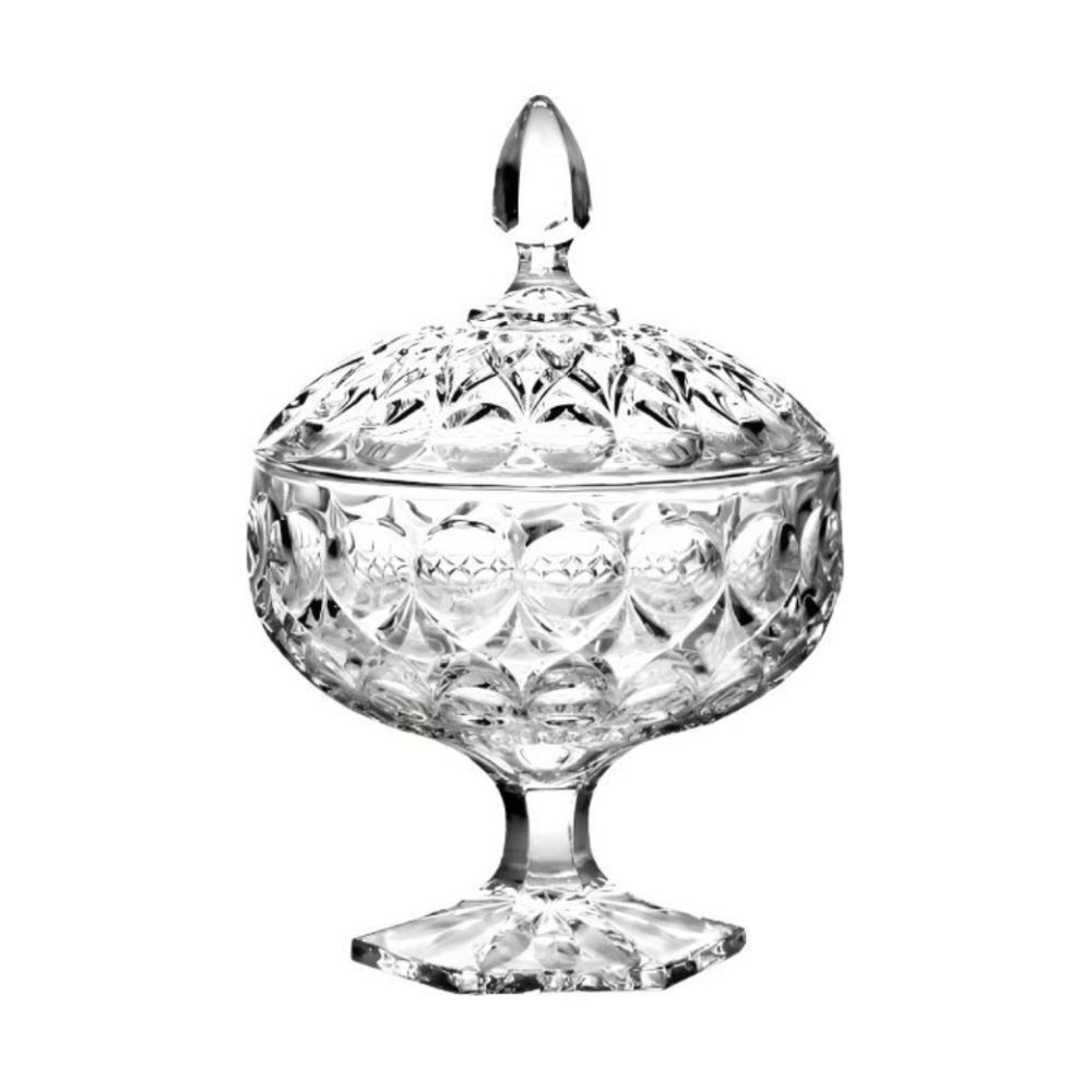 Bomboniere com Pé Angélica Hauskraft 24Cm - Transparente