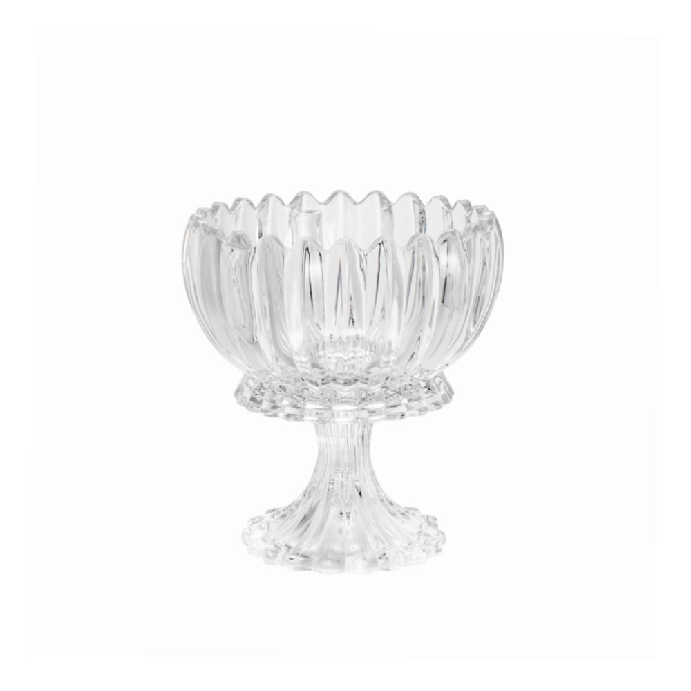 Bomboniere Com Pé E Tampa Cristal Geneva Wolff - Transparente