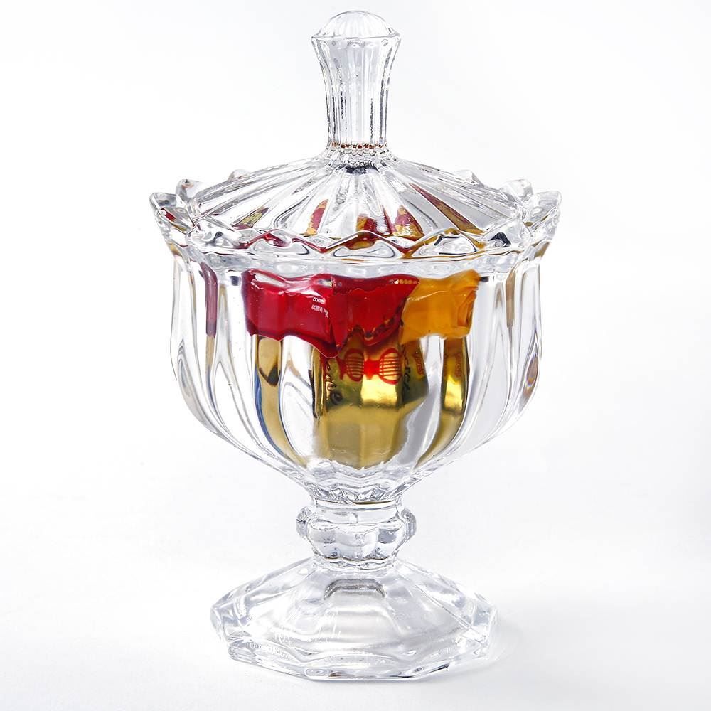 Bomboniere Com Pé Sheila Hauskraft 9,5Cm - Vidro