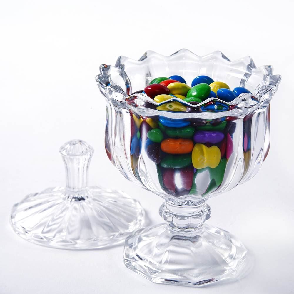 Bomboniere Com Pé Sheila Hauskraft 9,5Cm - Vidro