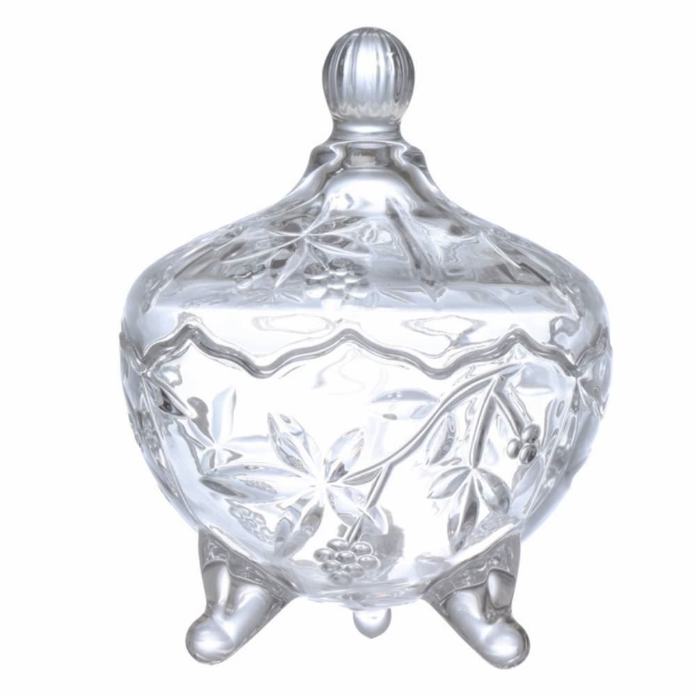 Bomboniere Com Tampa Zoe 17,5Cm Hauskraft - Vidro