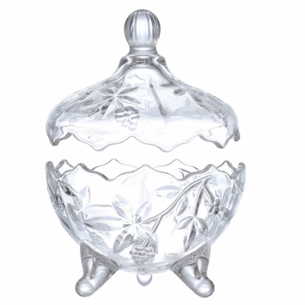 Bomboniere Com Tampa Zoe 17,5Cm Hauskraft - Vidro