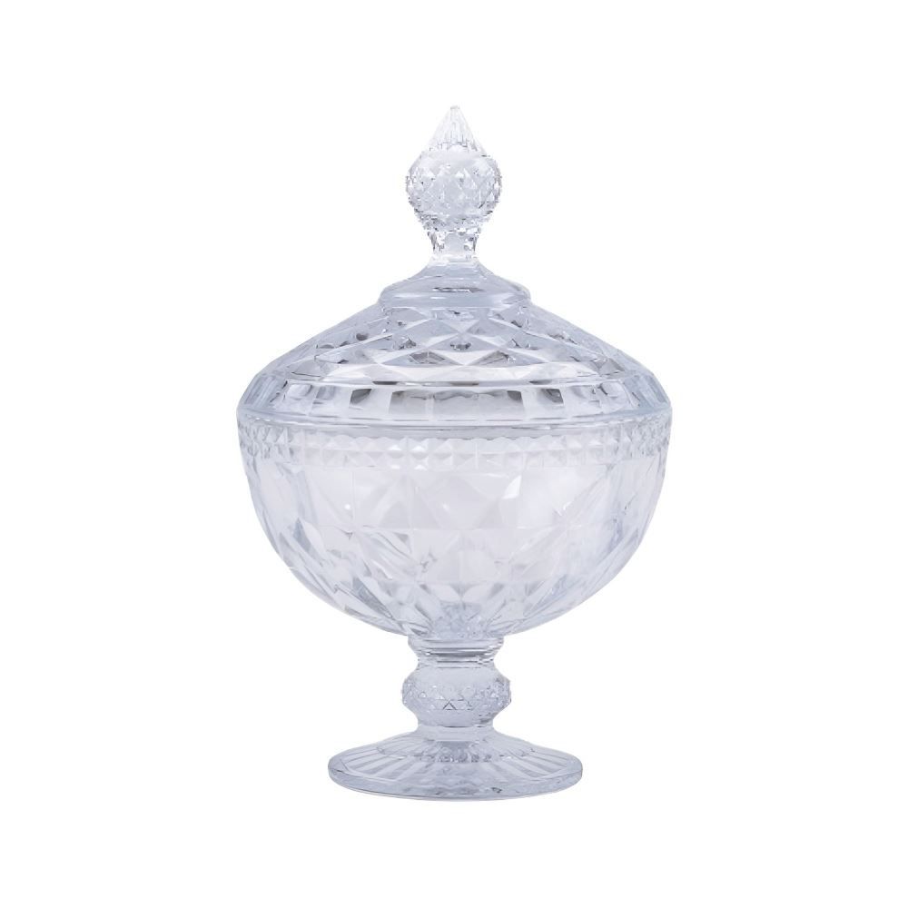 Bomboniere com Pé Diamond Lyor 23Cm - Cristal