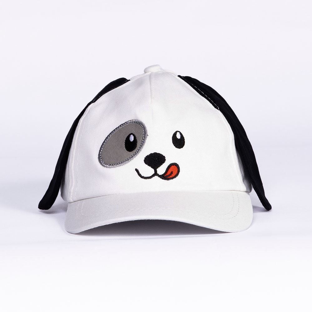 Boné Infantil Menino 1 a 3 Anos Cachorrinho Yoyo Kids - Branco