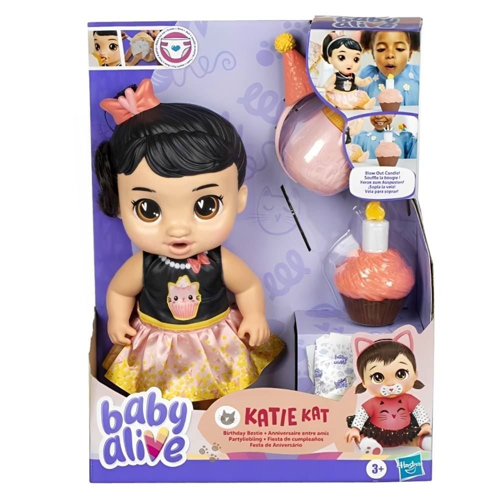 Boneca Baby Alive Katie Feliz Aniversário Hasbro - G0341