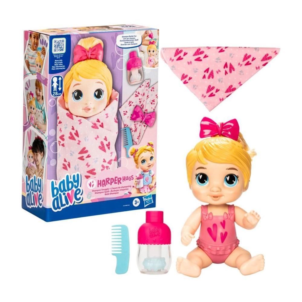Boneca Baby Alive Pretend Shampoo Harper Hugs Hasbro - F9119