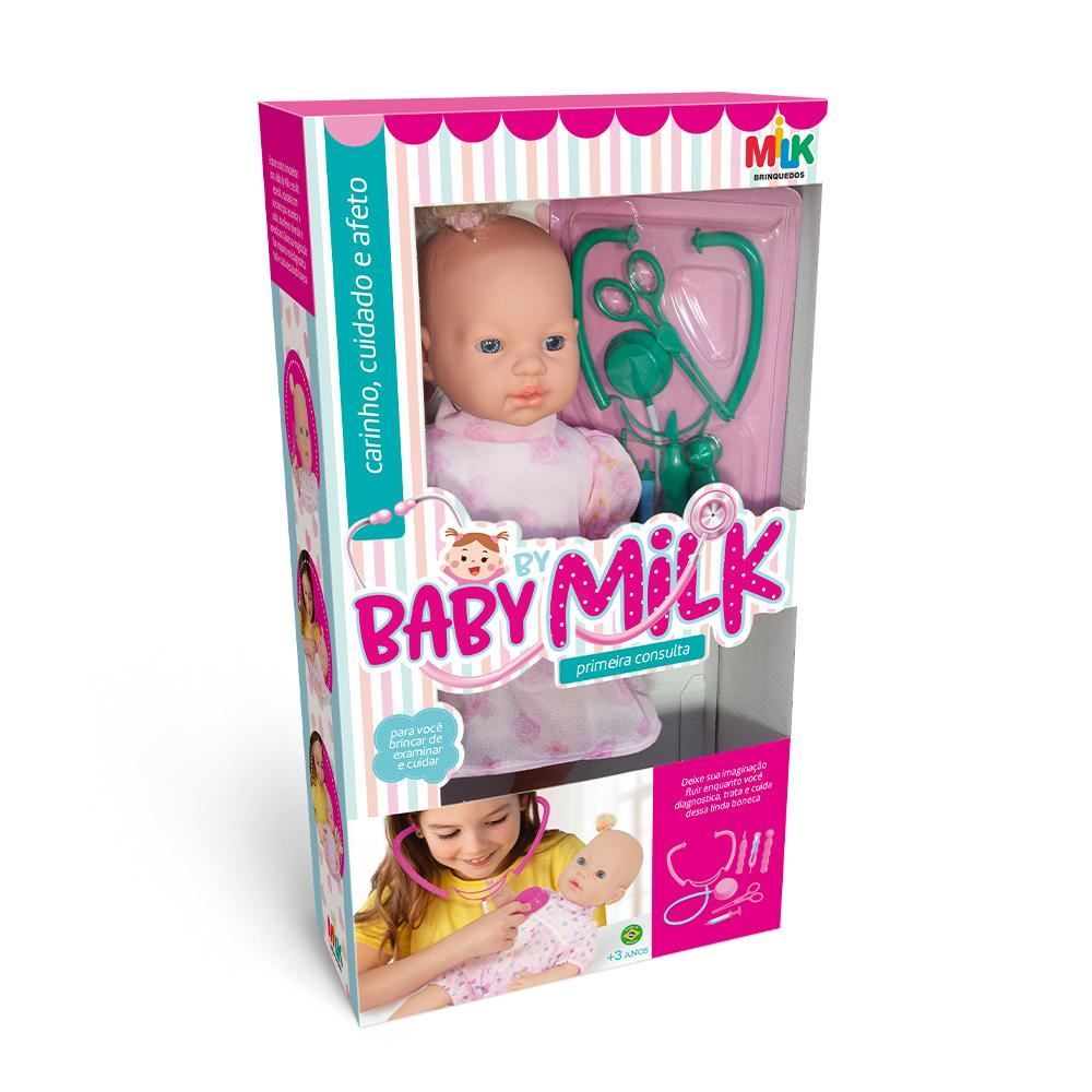 Boneca Baby By Milk Primeira Consulta Milk Brinquedos - 977
