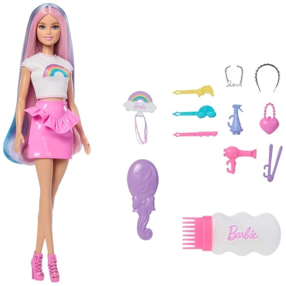 Boneca Barbie Fashionista Pinta e Decora o Cabelo Mattel