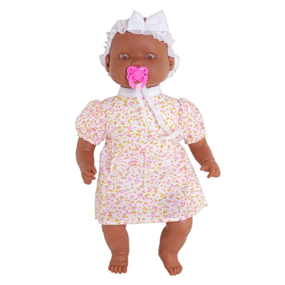 Boneca Bebe Negra Milk Brinquedos - 346