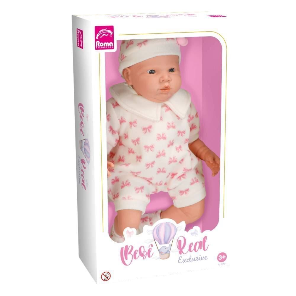 Boneca Bebê Real Exclusive Roma Brinquedos - 5095