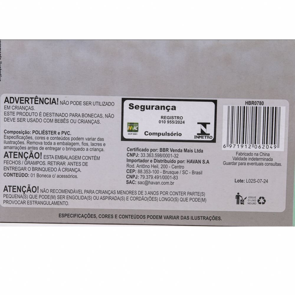 Boneca Bebê Reborn Roupinha Verde Havan Toys - HBR0780