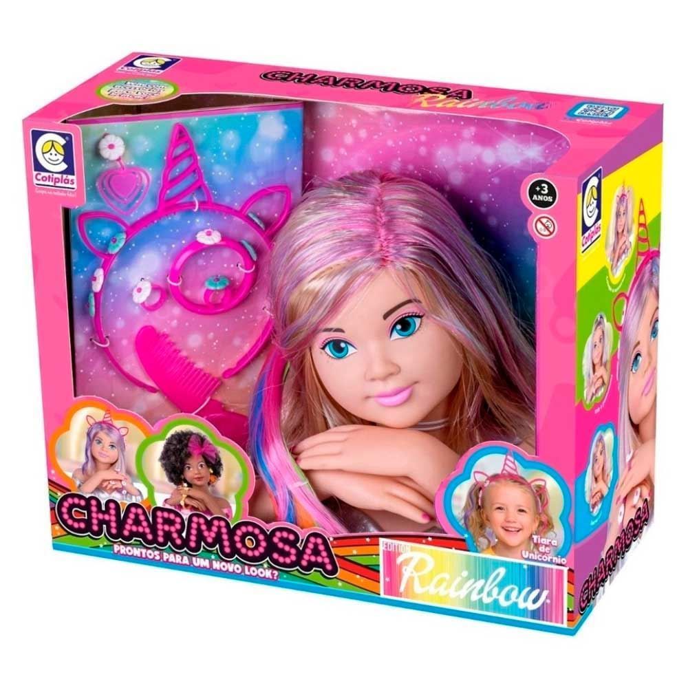 Boneca Busto Charmosa Rainbow Loira Cotiplás - 2578