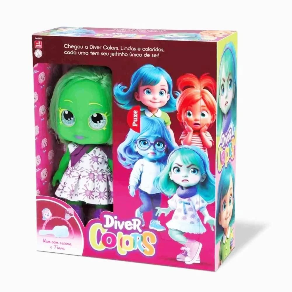 Boneca Diver Colors Verde Divertoys - 8329