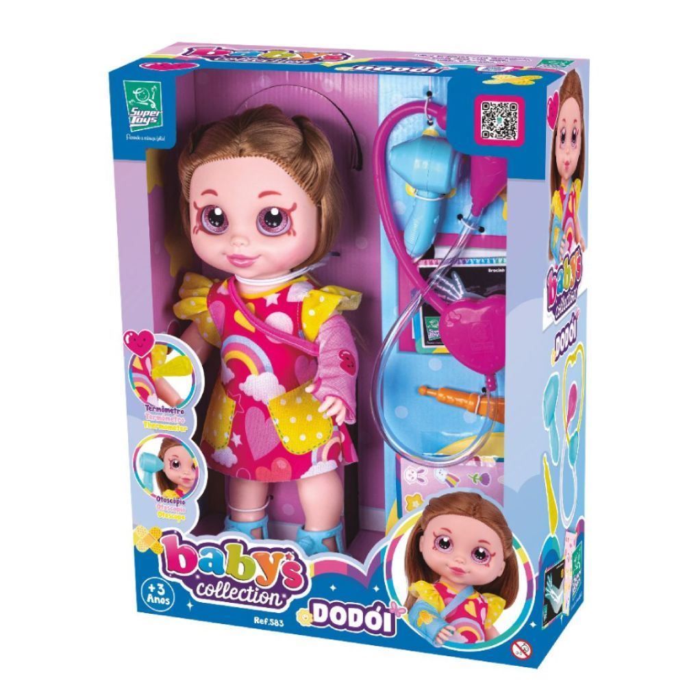 Boneca Dodói Com Acessórios Babys Collection Super Toys - 583