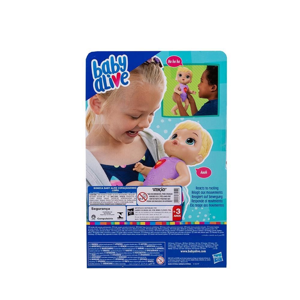 Boneca Baby Alive Coraçãozinho Loira Hasbro - E6946