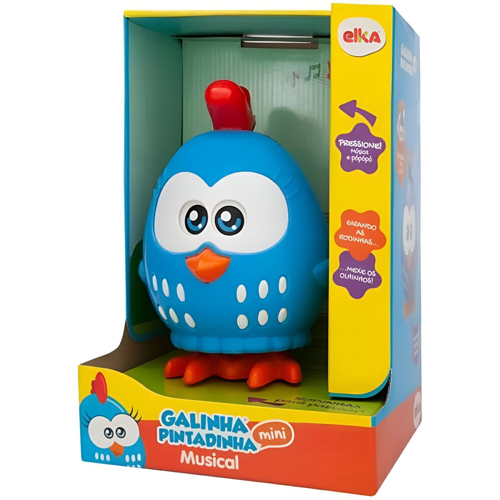 Boneca Galinha Pintadinha Musical 1044 Elka - Azul