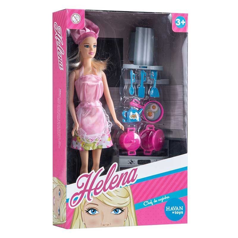 Boneca Helena Chef De Cozinha Havan Toys - HBR0288