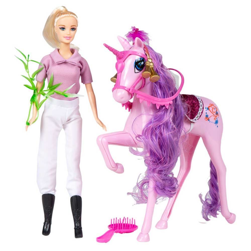 Boneca Helena Com Cavalo Rosa Havan Toys - HBR0290