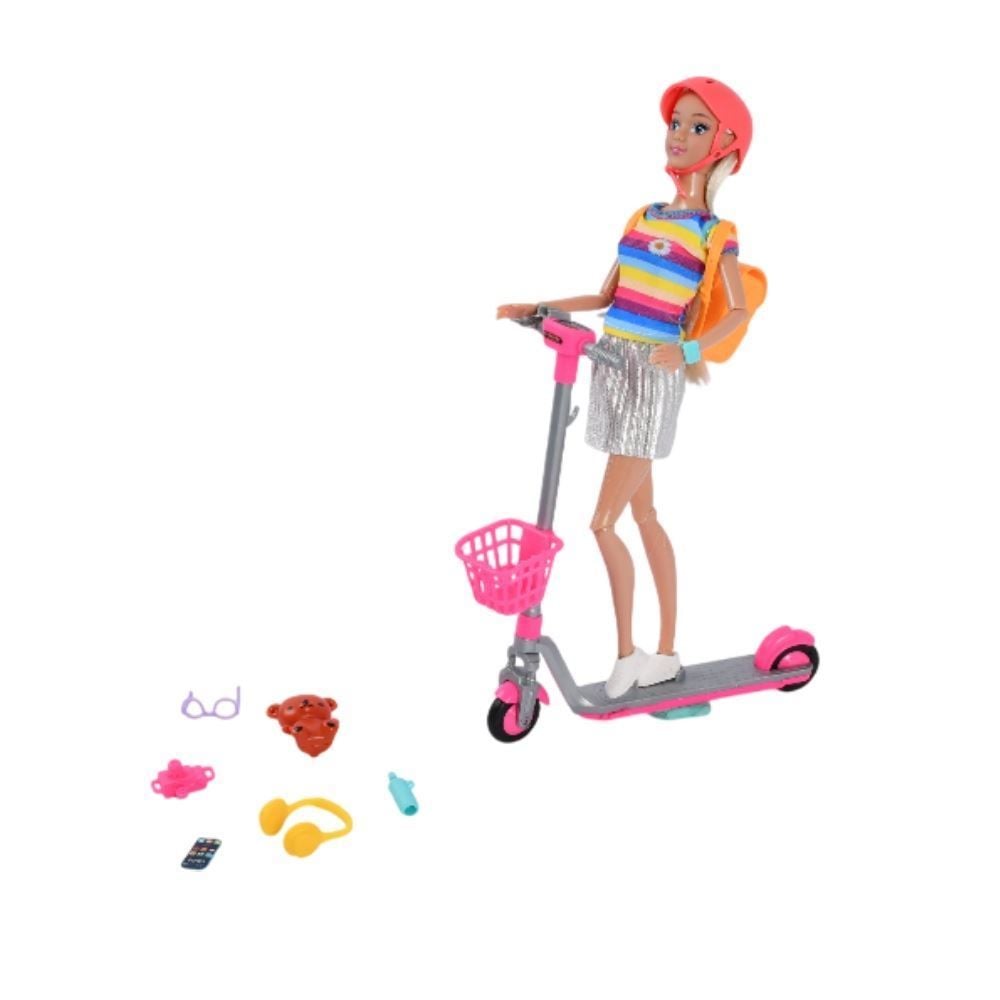  Boneca Helena com Patinete e Acessórios Havan Toys - HBR0662