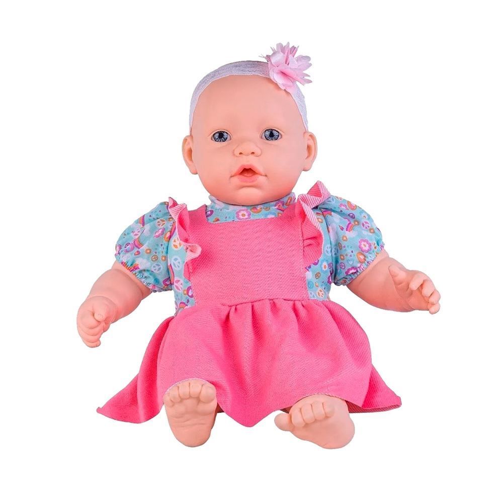 Boneca Lisa Faz Xixi Com Acessórios Super Toys - Rosa