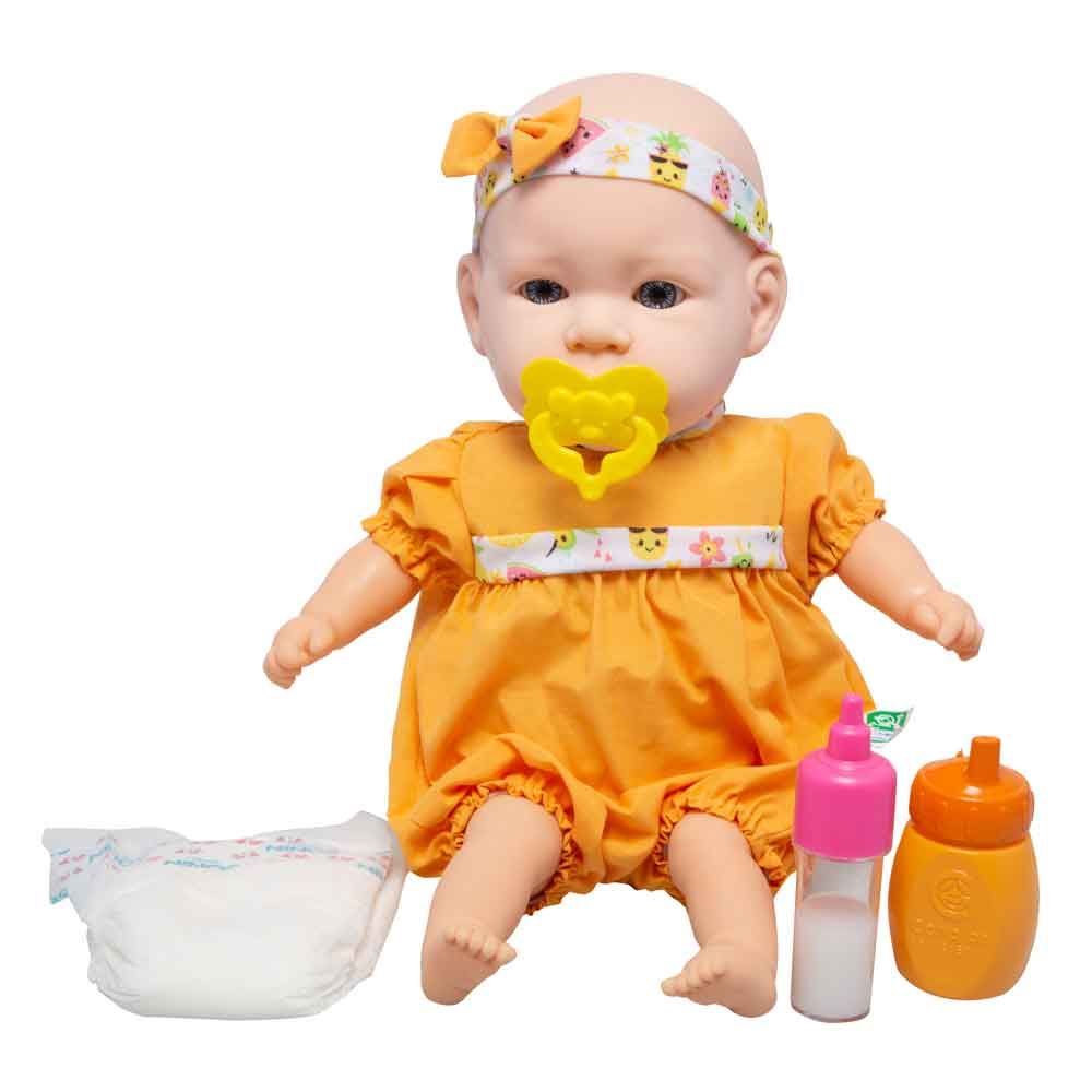 Boneca Mama Neném Mamadeira Suco Fralda Super Toys - 329