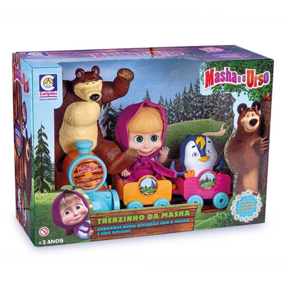 Boneca Masha E O Urso No Trenzinho Cotiplás - 2403