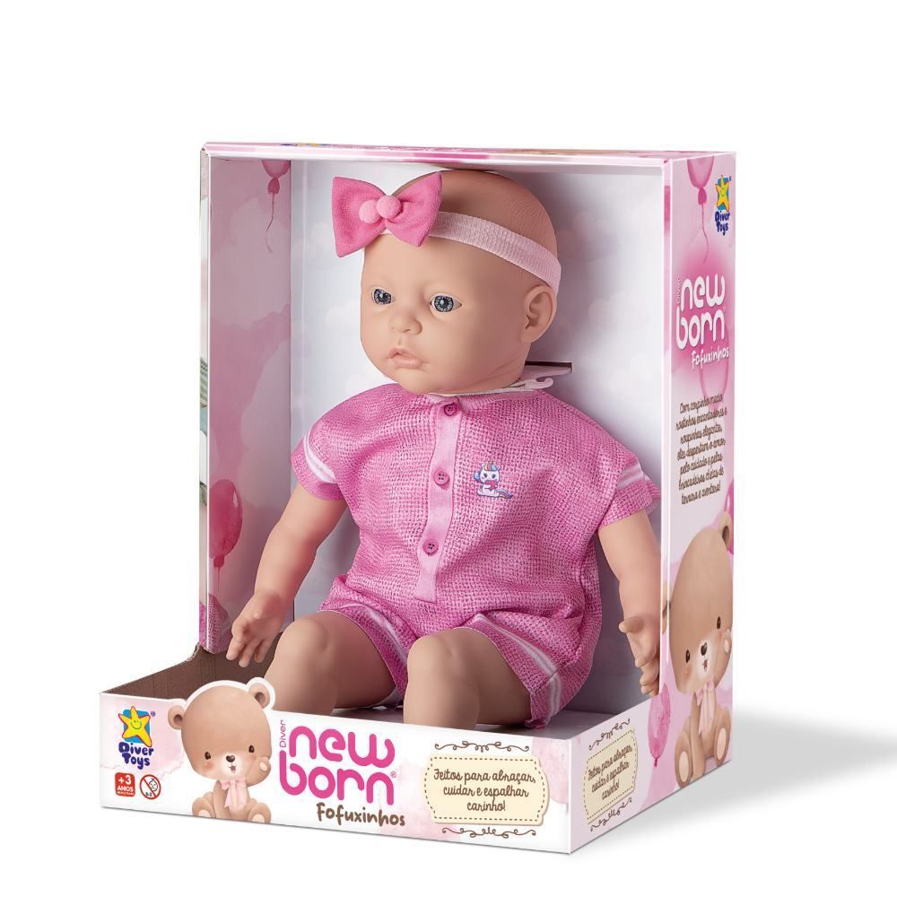 Boneca New Born Fofuxinhos Menina Divertoys - 8411
