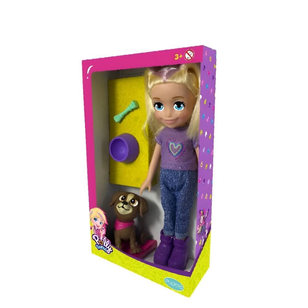 Boneca Polly Pocket Cuidando Do Seu Pet Pupee - 1108