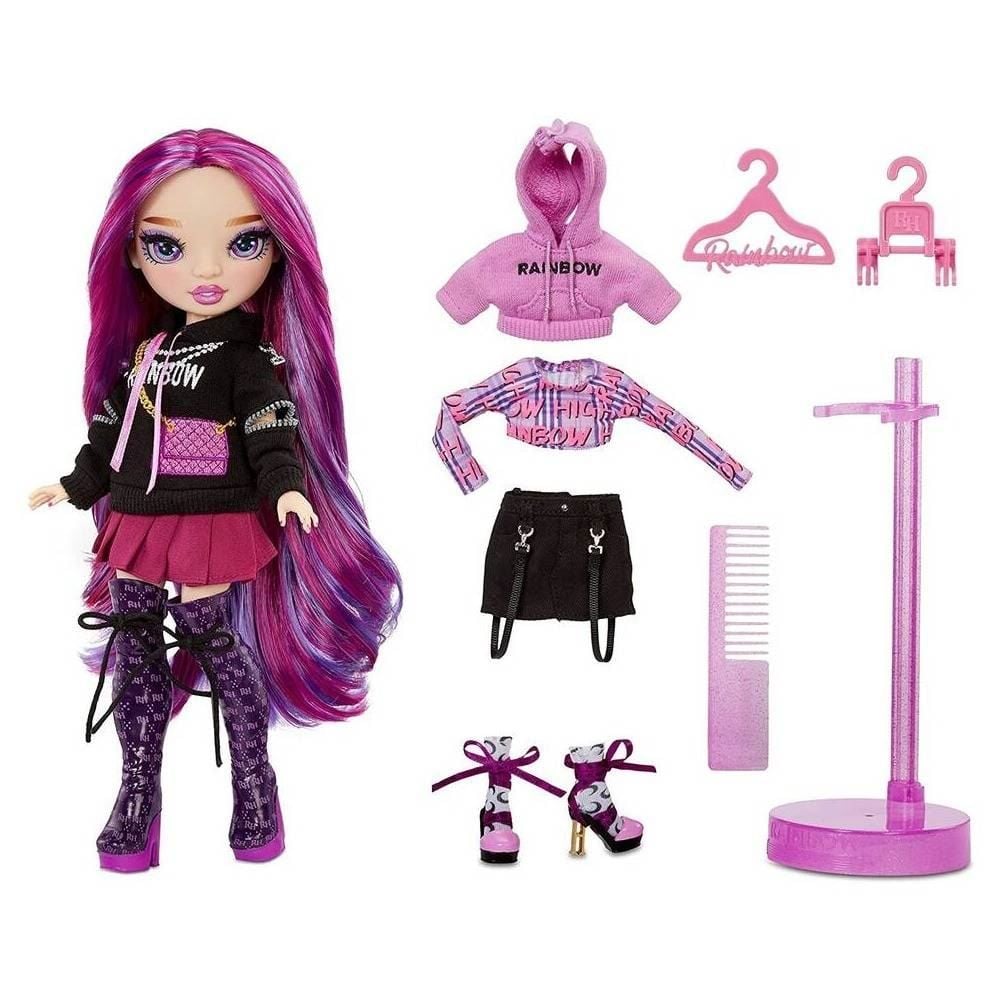 Boneca Rainbow High Core Emi Vanda Com Acessórios - Roxo