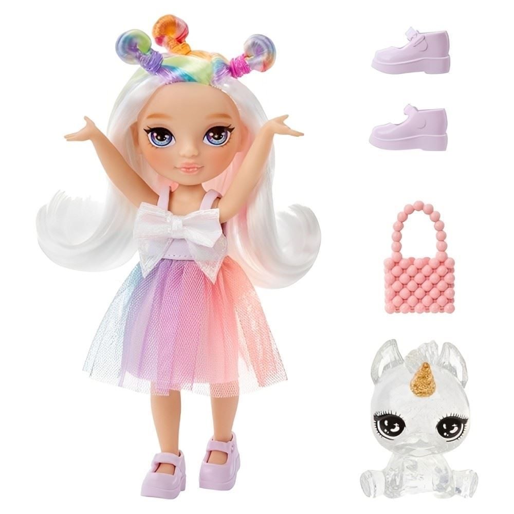 Boneca Rainbow High Littles Dolls m Brinq - Branco