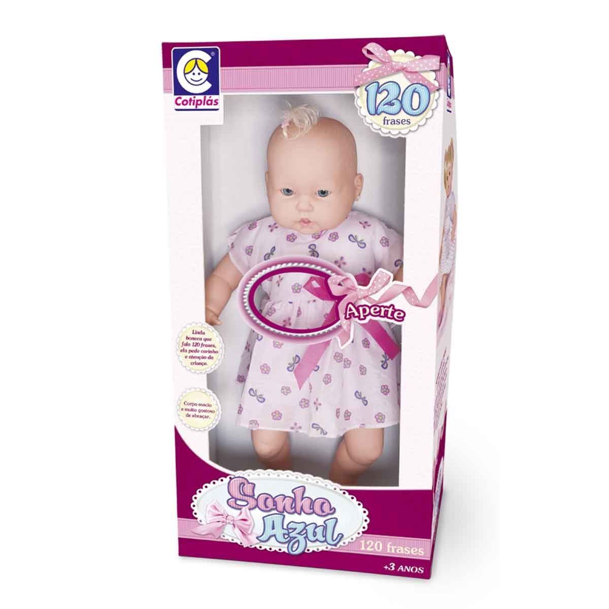 Boneca Sonho Azul 120 Frases Cotiplás - ROSA