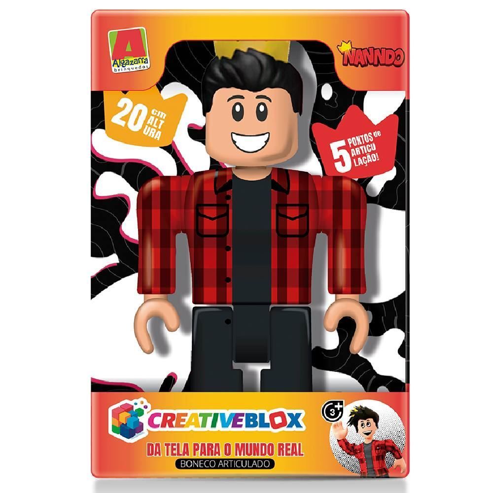 Boneco Articulado Nanndoblox Creativeblox Algazarra Brinquedos