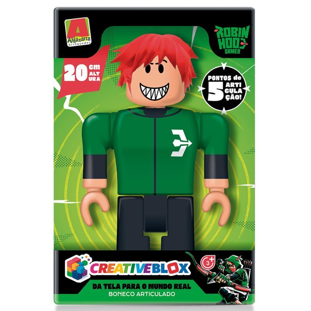 Boneco Articulado Robin Hood Creativeblox Algazarra Brinquedos