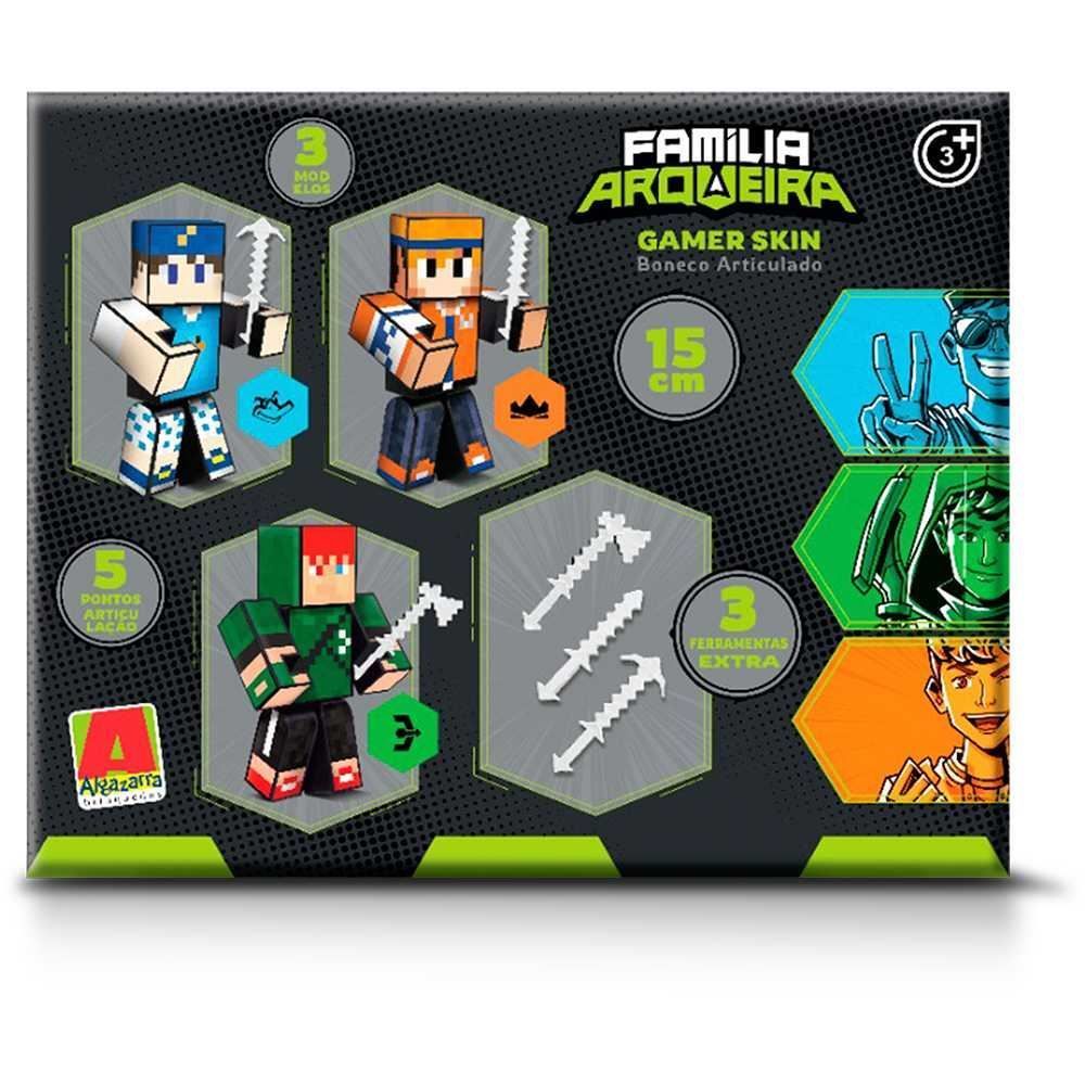 Boneco Beto Gamer 15Cm Com 3 Acessórios - Algazarra Brinquedos